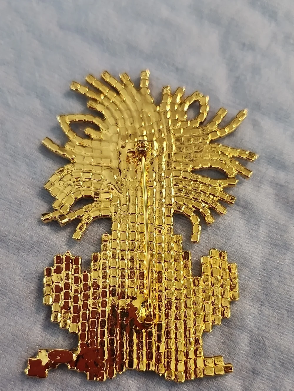 Vintage Pave Set Rhinestone Friendly Lion Style Brooch